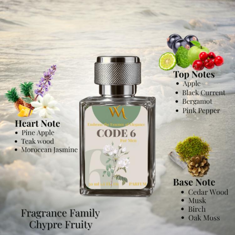 CODE 6 | 50 ml | Citrus Fruity Fragrance - Image 3