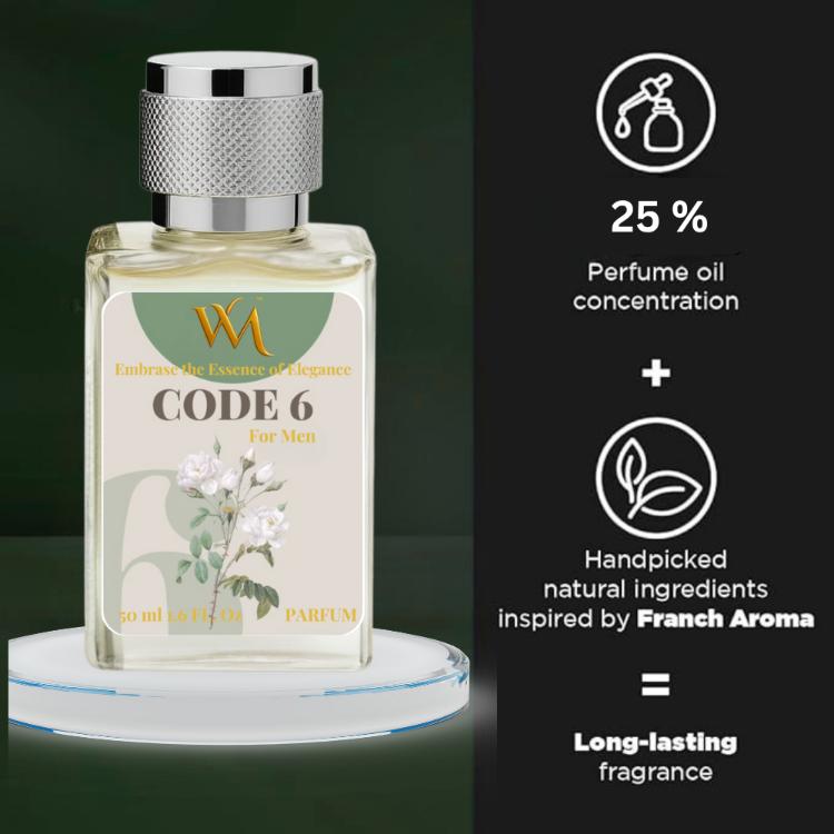 CODE 6 | 50 ml | Citrus Fruity Fragrance - Image 7