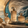Luxury perfume bottles with soft mist illustrating how to layer perfume for a signature scent